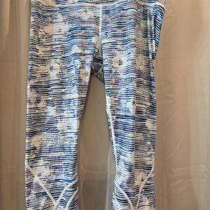 Lululemon Athletica Blue Patterned Leggings